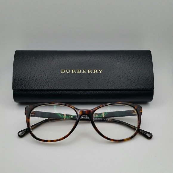 Burberry B2172 Tortoise and Plaid Eyeglass Frames Only With Case Italy Preowned - Picture 1 of 15